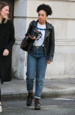 PEARL MACKIE Arrives at BBC Radio 2 Studios in London 04/13/2017
