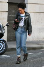 PEARL MACKIE Arrives at BBC Radio 2 Studios in London 04/13/2017