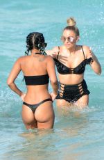 PERRIE EDWARDS, JESY NELSON and LEIGH-ANNE PINNOCK at a Beach in Miami 04/13/2017