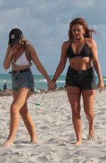 PERRIE EDWARDS, JESY NELSON and LEIGH-ANNE PINNOCK at a Beach in Miami 04/13/2017