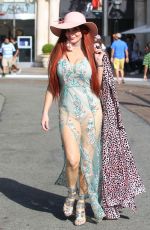 PHOEBE PRICE Out with Her Dog at The Grove in Hollywood 04/12/2017