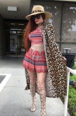 PHOEBE PRICE Out with Her Dog in Beverly Hills 04/18/2017