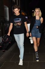 PIXIE LOTT and Oliver Cheshire Night Out in London 04/07/2017