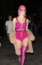 PIXIE LOTT Arrives at a Secret Gig at Sink the Pink Club in London 04/14/2017