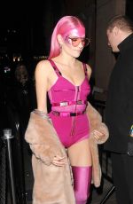 PIXIE LOTT Arrives at a Secret Gig at Sink the Pink Club in London 04/14/2017