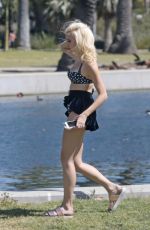 PIXIE LOTT in Bikini Top on the Set of a Music Video in Los Angeles 03/31/2017