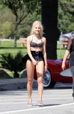 PIXIE LOTT in Bikini Top on the Set of a Music Video in Los Angeles 03/31/2017