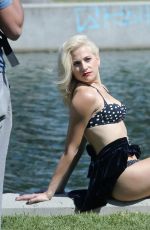 PIXIE LOTT in Bikini Top on the Set of a Music Video in Los Angeles 03/31/2017