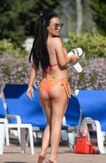 Pregnant CHELSEE HEALEY in Bikini at a Pool in Marbella 04/20/2017