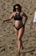 Pregnant JENNIFER METCALFE in Bikini at a Beach in Tenerife 04/03/2017