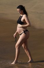 Pregnant JENNIFER METCALFE in Bikini at a Beach in Tenerife 04/03/2017