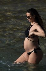Pregnant JENNIFER METCALFE in Bikini at a Beach in Tenerife 04/03/2017