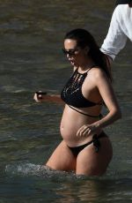 Pregnant JENNIFER METCALFE in Bikini at a Beach in Tenerife 04/03/2017