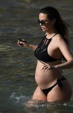 Pregnant JENNIFER METCALFE in Bikini at a Beach in Tenerife 04/03/2017