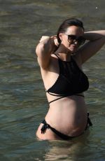 Pregnant JENNIFER METCALFE in Bikini at a Beach in Tenerife 04/03/2017