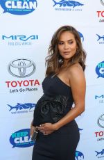 Pregnant LESLEY-ANN BRANDT at Keep It Clean Comedy Benefit in Los Angeles 04/21/2017