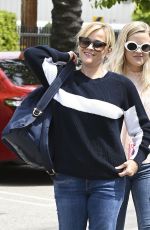 REESE WITHERSPOON and AVA PHILLIPPE After A Helicopter Trip in Santa Monica 04/11/2017