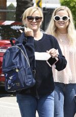 REESE WITHERSPOON and AVA PHILLIPPE After A Helicopter Trip in Santa Monica 04/11/2017