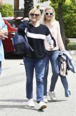 REESE WITHERSPOON and AVA PHILLIPPE After A Helicopter Trip in Santa Monica 04/11/2017