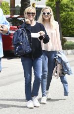 REESE WITHERSPOON and AVA PHILLIPPE After A Helicopter Trip in Santa Monica 04/11/2017