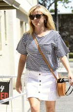 REESE WITHERSPOON in White Skirt Out in Los Angeles 04/13/2017
