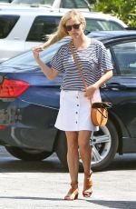 REESE WITHERSPOON in White Skirt Out in Los Angeles 04/13/2017