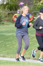 REESE WITHERSPOON Out Jogging in Los Angeles 04/17/2017