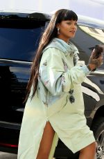 RIHANNA Arrives at Her Fenty+Puma Pop-up Store in Los Angeles 04/18/2017