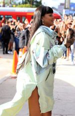 RIHANNA Arrives at Her Fenty+Puma Pop-up Store in Los Angeles 04/18/2017