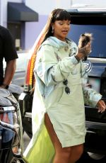 RIHANNA Arrives at Her Fenty+Puma Pop-up Store in Los Angeles 04/18/2017
