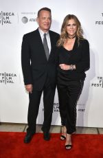RITA WILSON and Tom Hanks at The Circle Premiere at 2017 Tribeca Film Festival in New York 04/26/2017