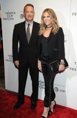 RITA WILSON and Tom Hanks at The Circle Premiere at 2017 Tribeca Film Festival in New York 04/26/2017