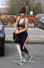 ROXANNE PALLETT in Sports Bra and Leggings Out in London 04/01/2017