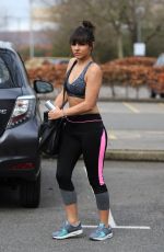 ROXANNE PALLETT in Sports Bra and Leggings Out in London 04/01/2017