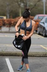 ROXANNE PALLETT in Sports Bra and Leggings Out in London 04/01/2017