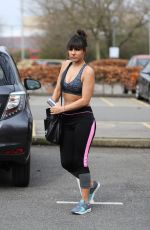 ROXANNE PALLETT in Sports Bra and Leggings Out in London 04/01/2017