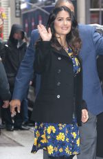SALMA HAYEK Arrives at Good Morning America in New York 04/20/2017