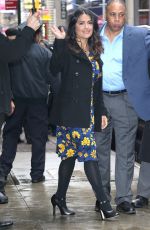 SALMA HAYEK Arrives at Good Morning America in New York 04/20/2017