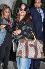 SALMA HAYEK Leaves a Press Junket in New York 04/20/2017