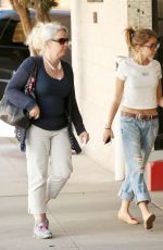 SARAH HYLAND in Ripped Jeans Out in Los Angeles 03/31/2017