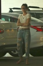 SARAH HYLAND in Ripped Jeans Out in Los Angeles 03/31/2017