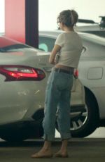 SARAH HYLAND in Ripped Jeans Out in Los Angeles 03/31/2017