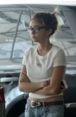 SARAH HYLAND in Ripped Jeans Out in Los Angeles 03/31/2017