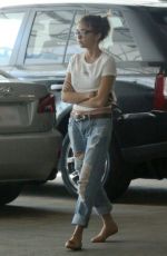 SARAH HYLAND in Ripped Jeans Out in Los Angeles 03/31/2017