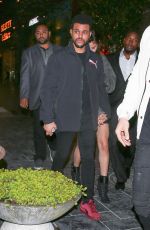 SELENA GOMEZ and The Weeknd Arrives at Tao Beauty & Essex in Hollywood 04/06/2007