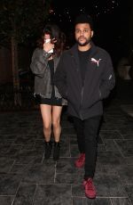 SELENA GOMEZ and The Weeknd Arrives at Tao Beauty & Essex in Hollywood 04/06/2007