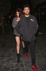 SELENA GOMEZ and The Weeknd Arrives at Tao Beauty & Essex in Hollywood 04/06/2007