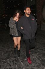 SELENA GOMEZ and The Weeknd Night Out in Beverly Hills 04/06/2017