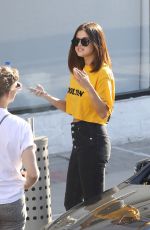 SELENA GOMEZ Leaves Shamrock Tattoo in Hollywood 04/09/2017