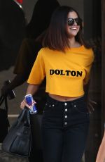 SELENA GOMEZ Leaves Shamrock Tattoo in Hollywood 04/09/2017